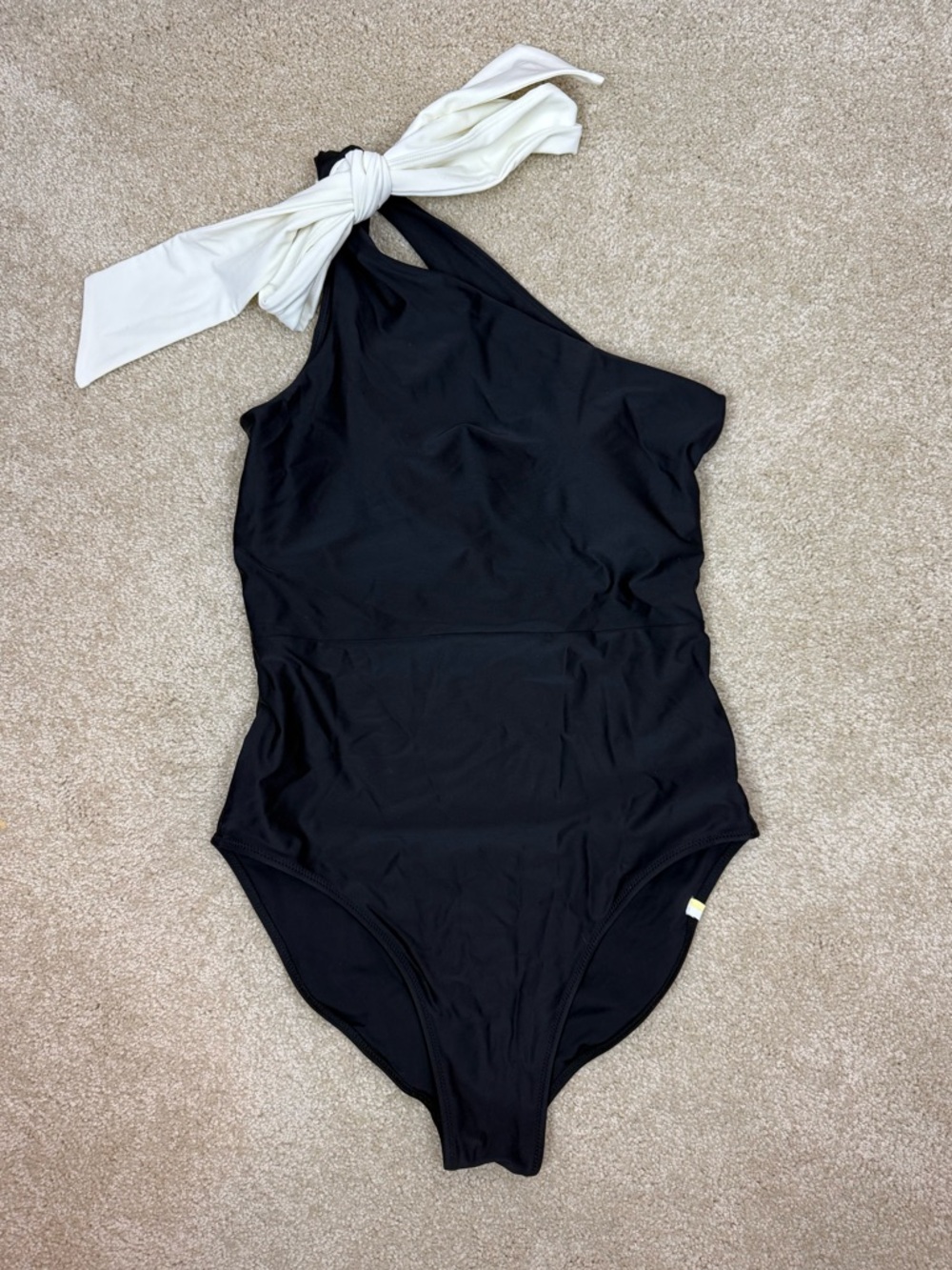 Summersalt Bow-Shoulder Ruched Sidestroke one piece swimsuit